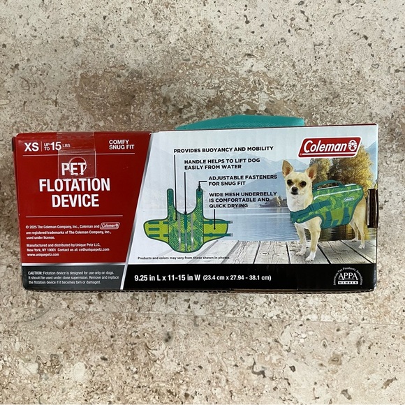 NWT Coleman Dog Pet Floatation Vest Life Jacket Up To 15 LBS Pool Lake XS - Picture 4 of 5